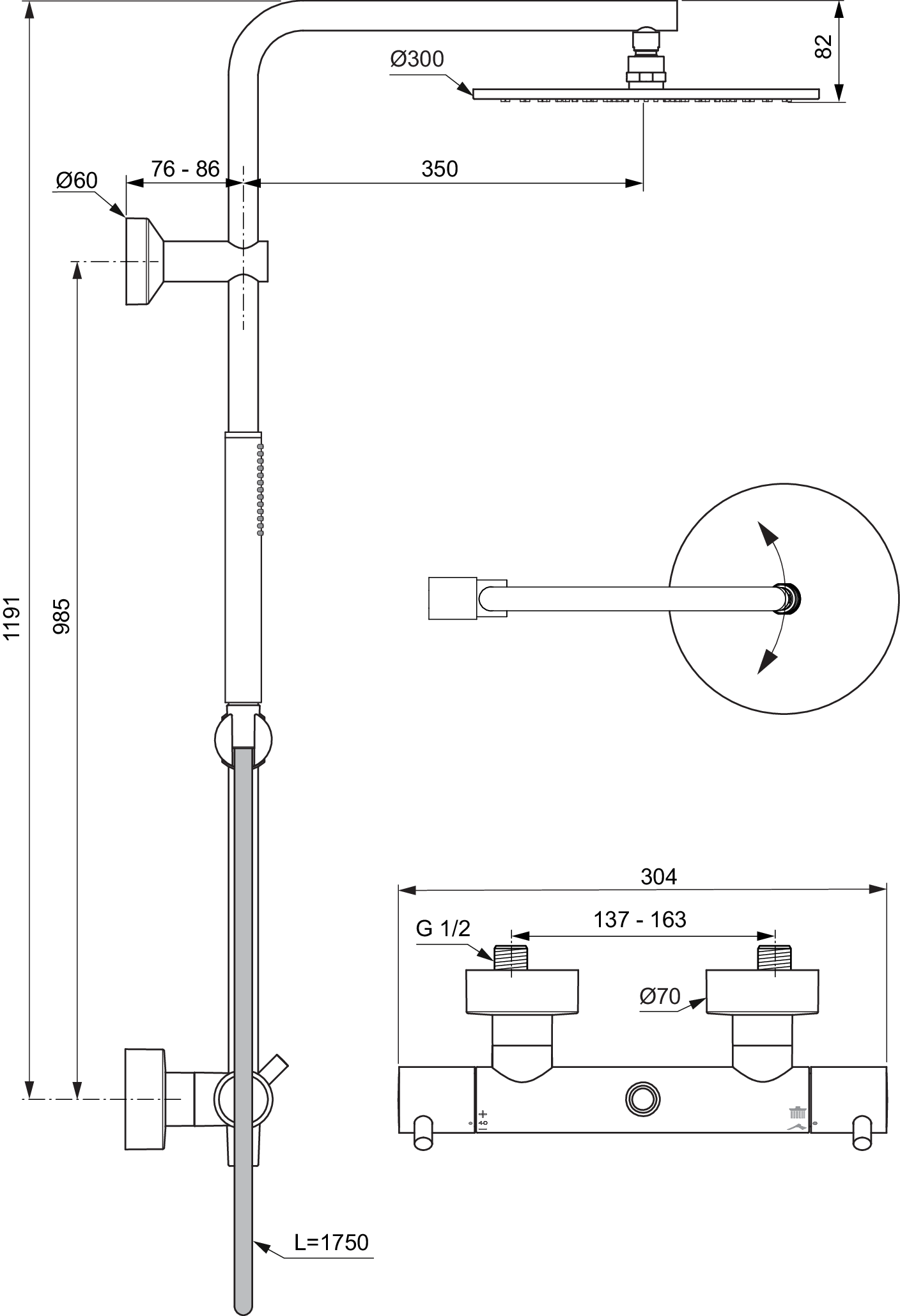 A7589XG techninis brėžinys