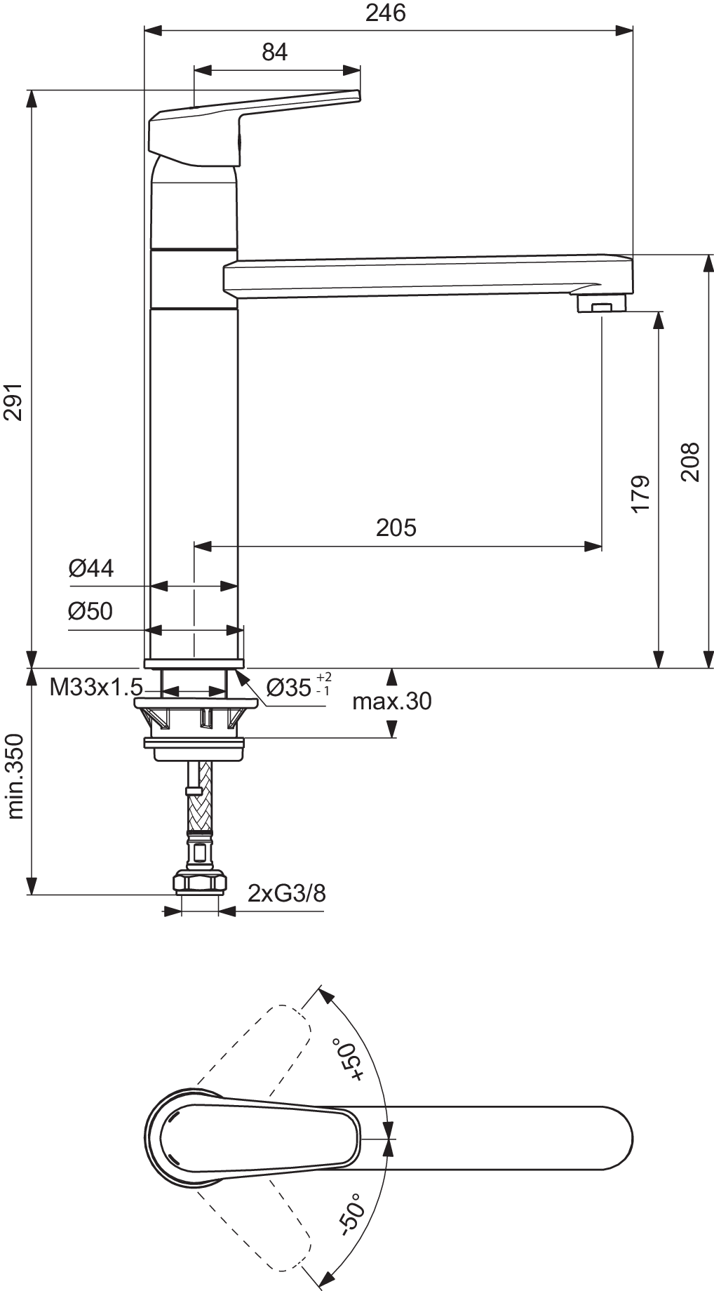 BC393AA techninis brėžinys