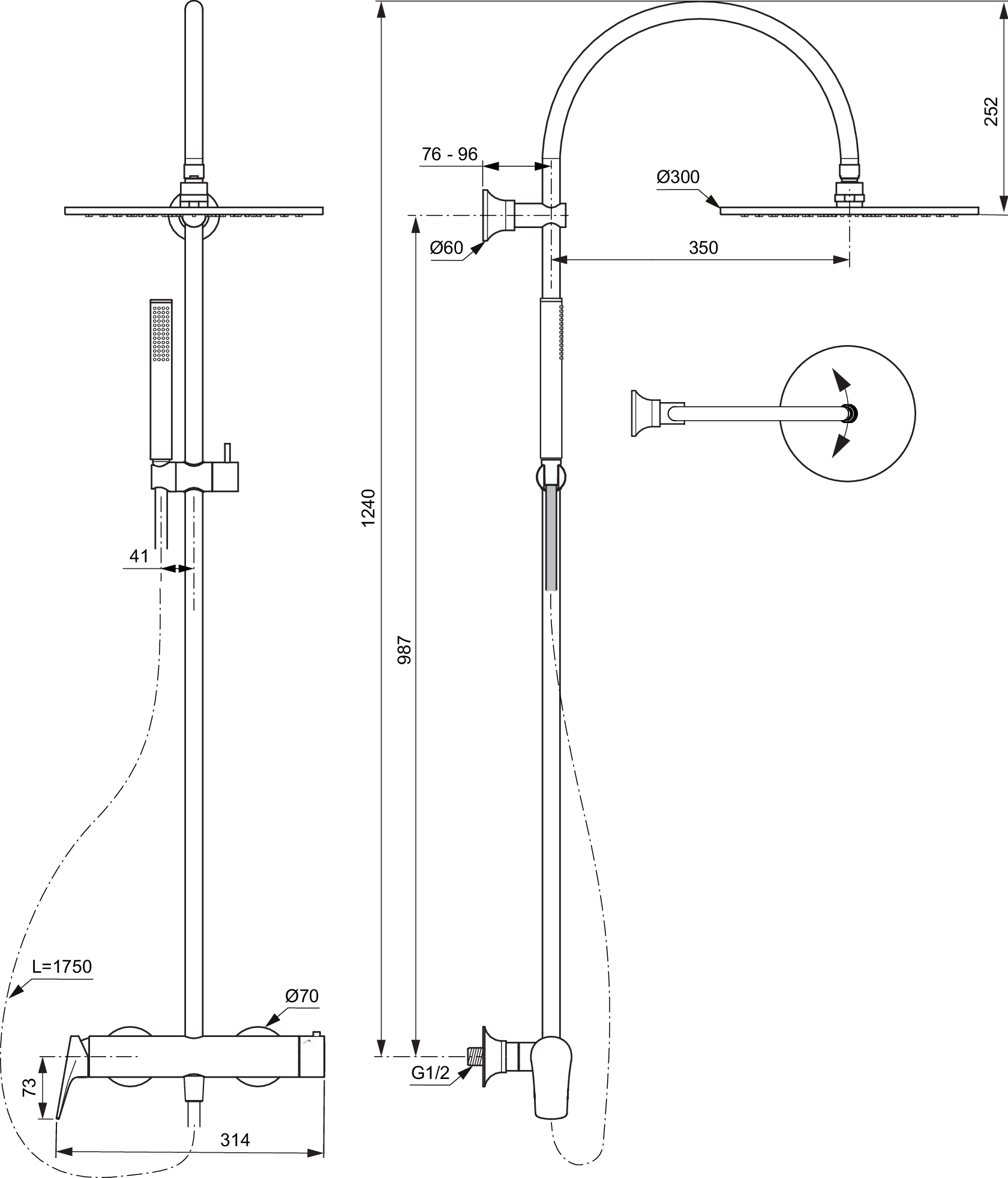 BD674GN techninis brėžinys