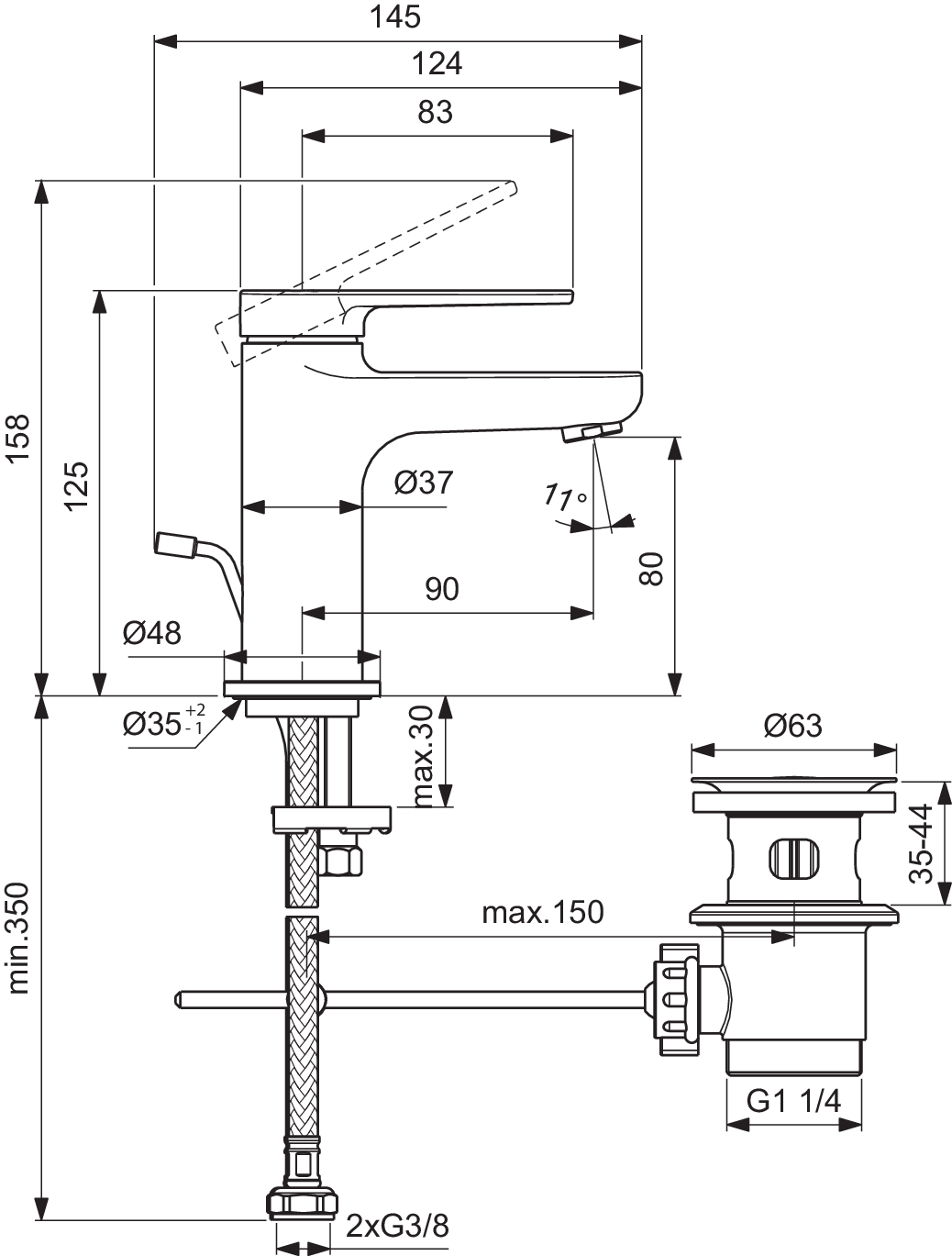 BD907XG techninis brėžinys