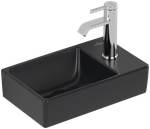 Villeroy & Boch Avento Handwashbasin, 360x220x110mm, without overflow, Pure Black CeramicPlus