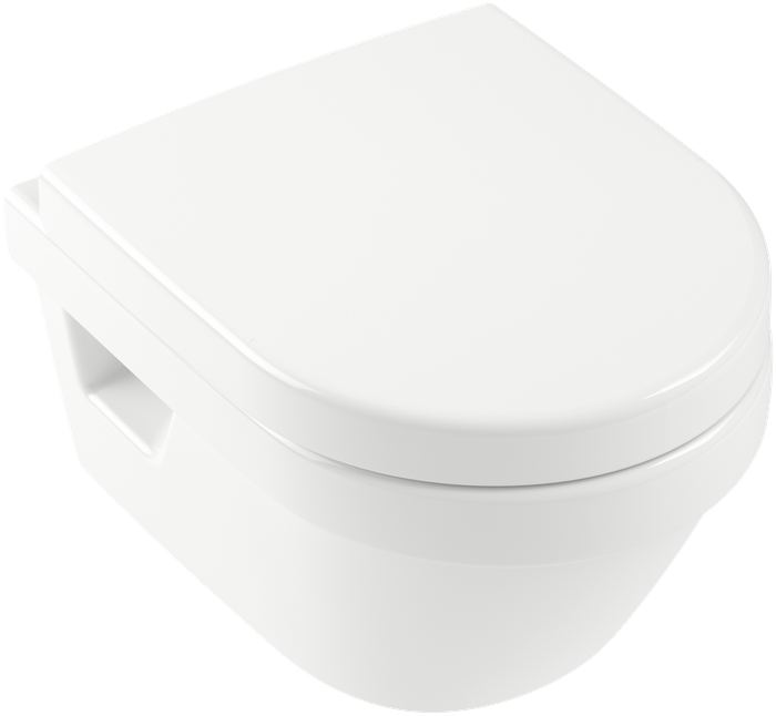 Villeroy & Boch Architectura DirectFlush Washdown toilet Compact, rimless, wall-mounted, with DirectFlush, White Alpin