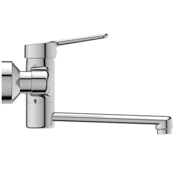 CERAPLUS | Wall-mounted basin mixer 280x180 mm, 200 mm spout projection, 5 l/min (3 bar), no waste