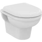 EXACTO | Wall-hung toilet bowl bundle 360x485x405 mm, Washdown, CL1 full flush 3.9 - 6 L, horizontal outlet