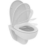 I.LIFE A | Wall-hung toilet bowl bundle 365x545x370 mm, Washdown, CL1 full flush 3.9 - 6 L, horizontal outlet